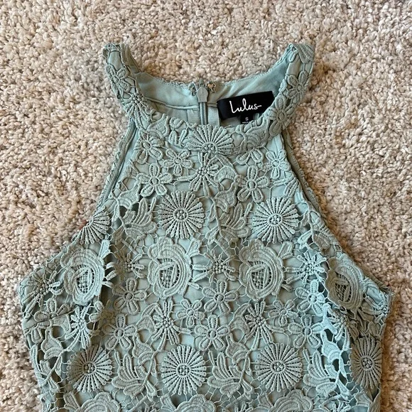 Lulu's Mint Lace Mini Dress - Picture 2 of 5